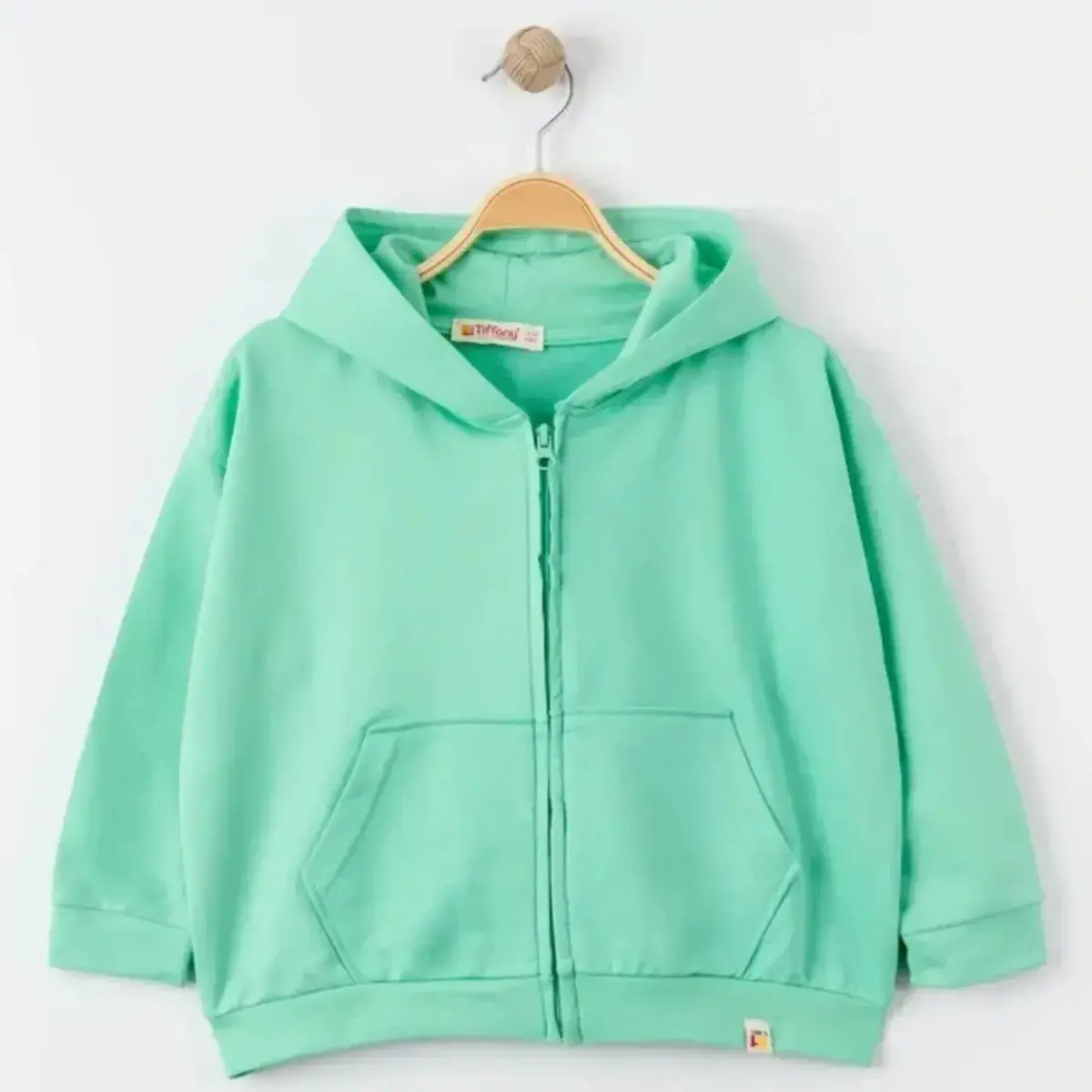 Tiffany Sweatshirt Kapüşonlu Fermuarlı Oversize Theme Mint