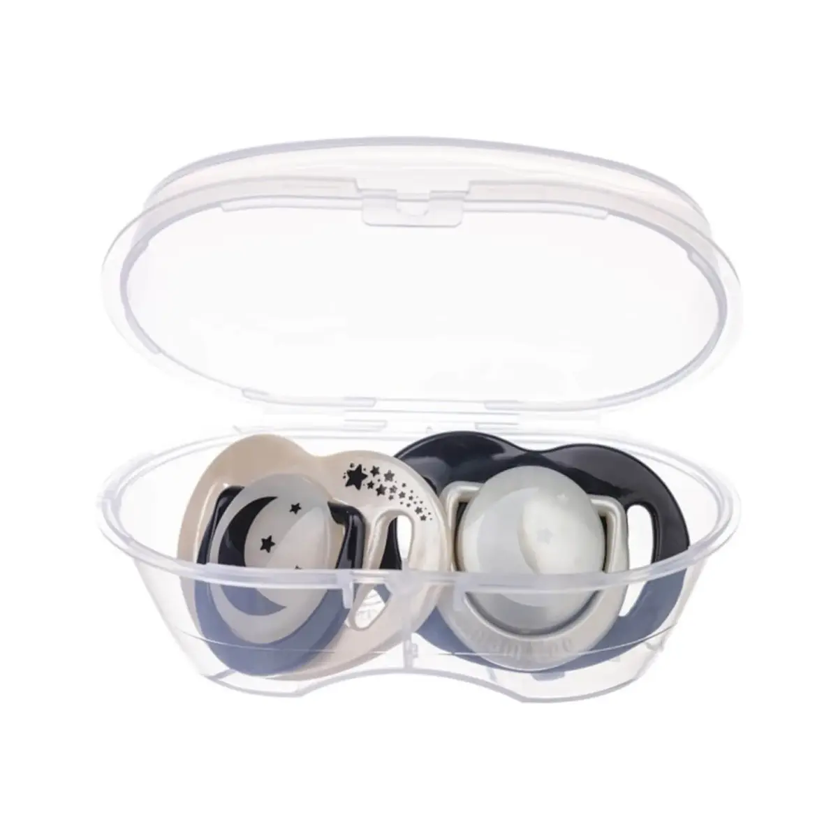 Mamajoo İkili Emzik & Sterilizasyon Saklama Kutusu Gece Gündüz 6+ Ay Pearl Black
