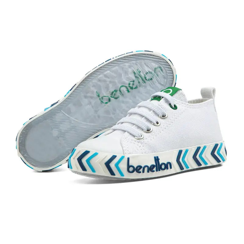 Benetton Ayakkabı Spor Patik Beyaz - Mavi