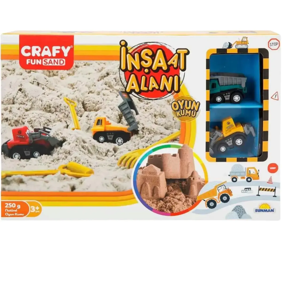 Crafy İnşaat Alanı Oyun Kumu Seti 250 gr 7 Parça