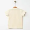 Hira T-Shirt Uykucu Kedi Baskılı Bej