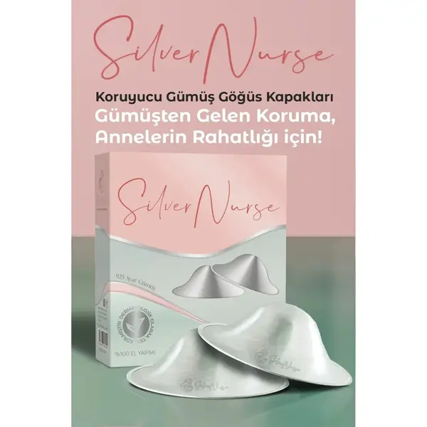 SilverNurse Koruyucu Göğüs Kapakları Gümüş 2li