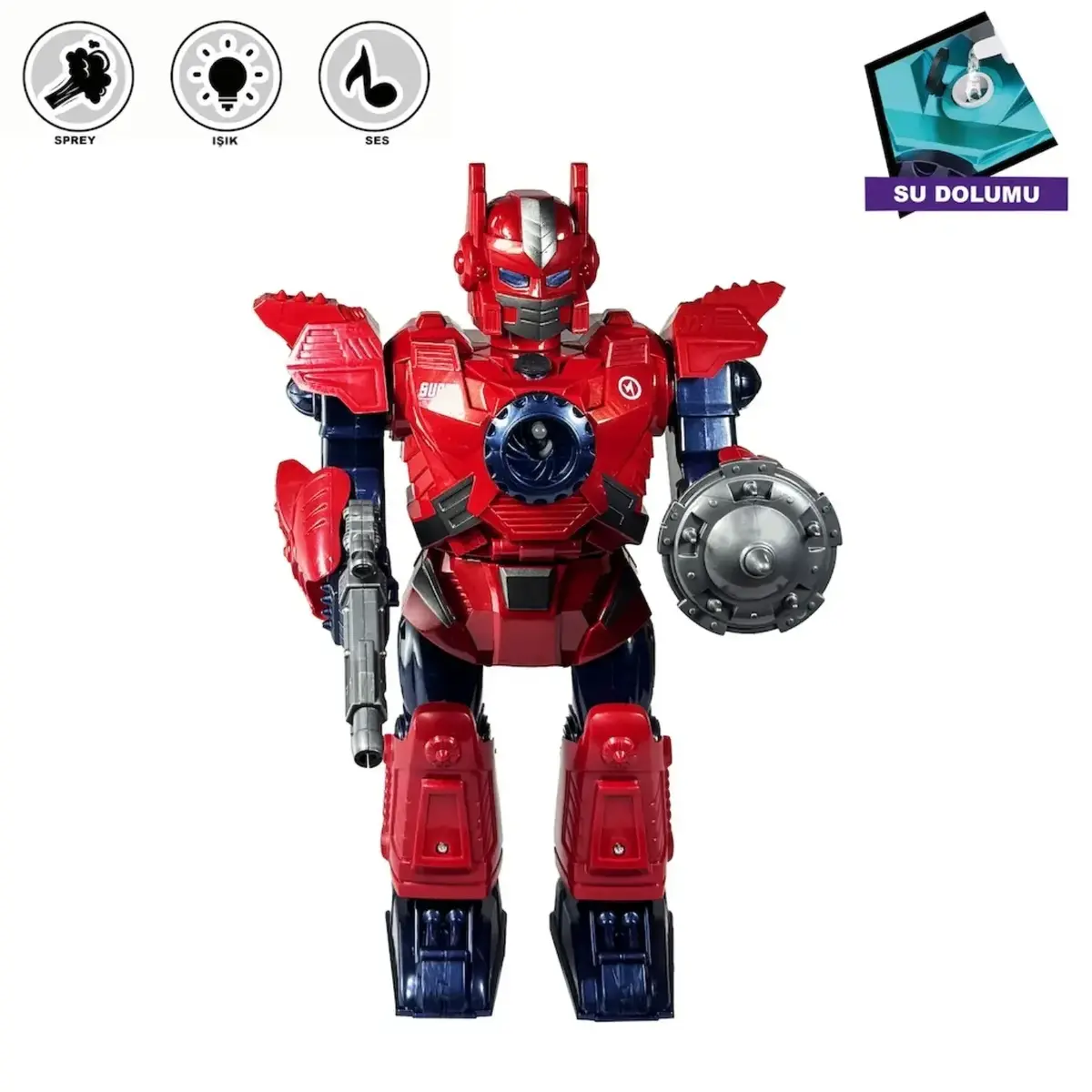 Vardem Işıklı ve Müzikli Buhar Çıkartan Hareketli Pilli Robot