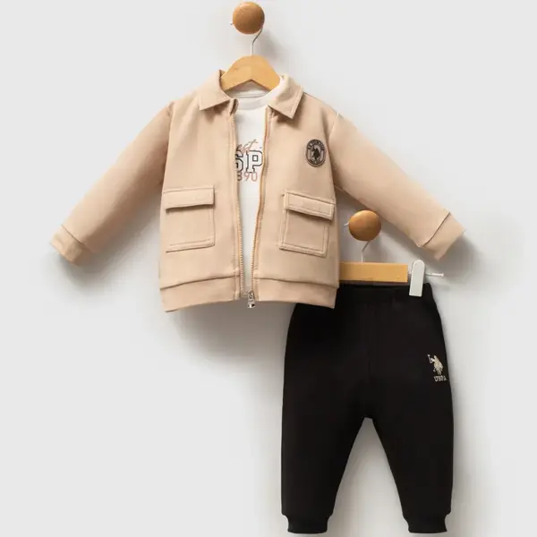 U.S. Polo 3lü Takım Bej
