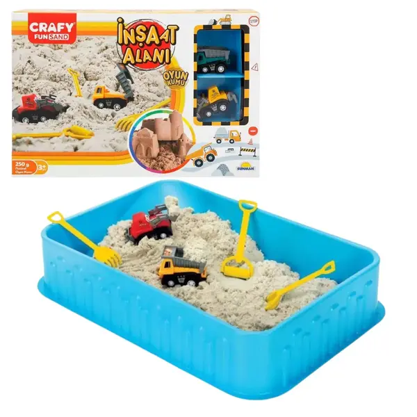 Crafy İnşaat Alanı Oyun Kumu Seti 250 gr 7 Parça