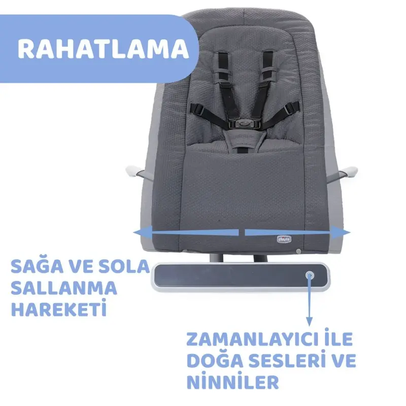 Chicco Rhythm'N Sound Ev Tipi Ana Kucağı Moon Grey