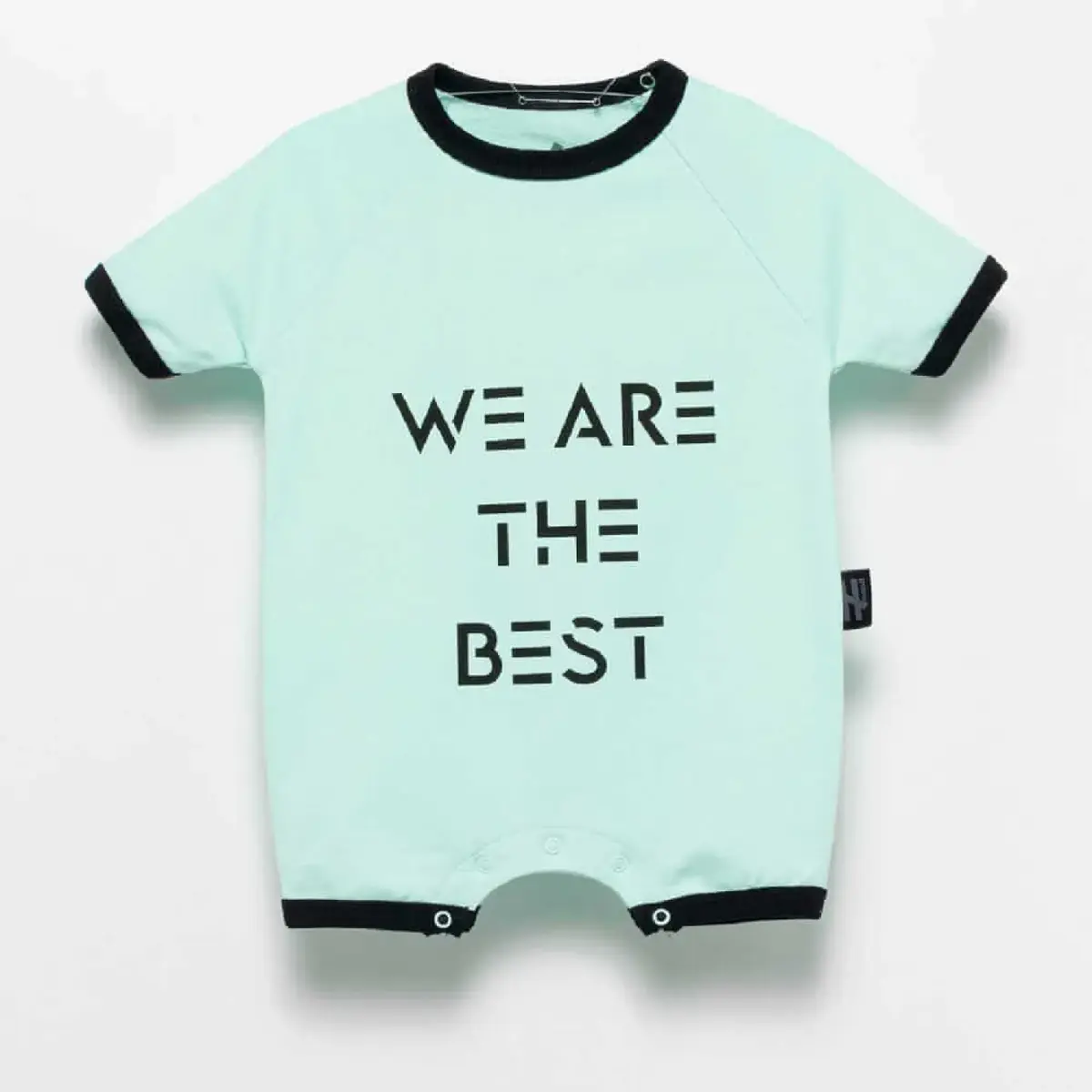 Moi Noi We Are The Best Baskılı Şortlu Tulum Mint