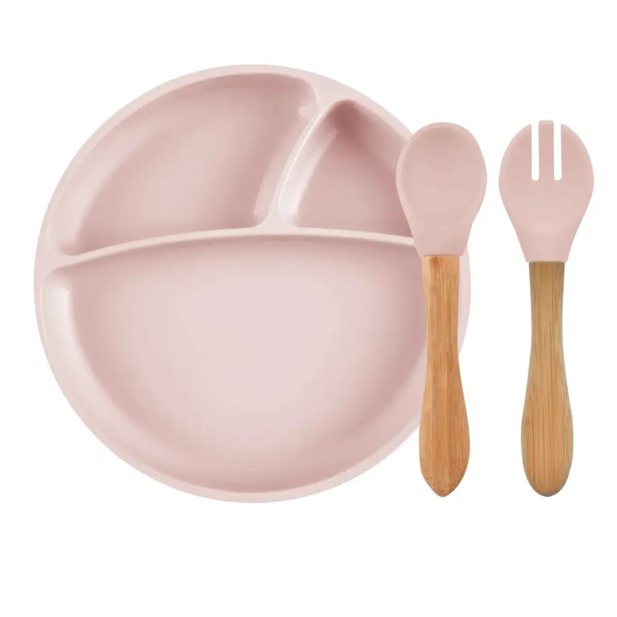 Oioi Tabak Kaşık Çatal Set Pinky Pink