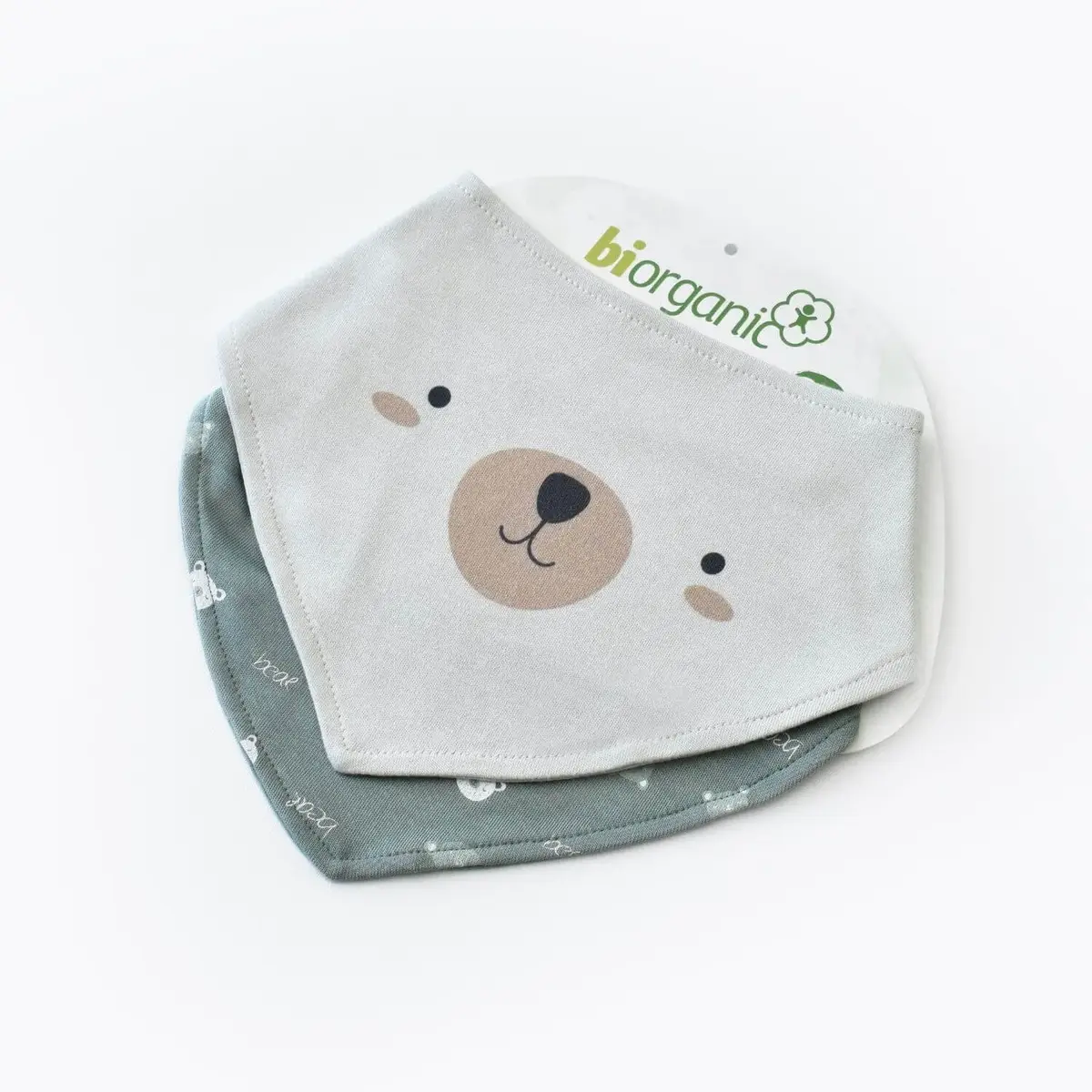 Bibaby Organik Fular Önlük 2li Hug Me Bear Yeşil