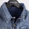 Overdo Gömlek Kot Welsoft Arkası Baskılı Mavi Denim