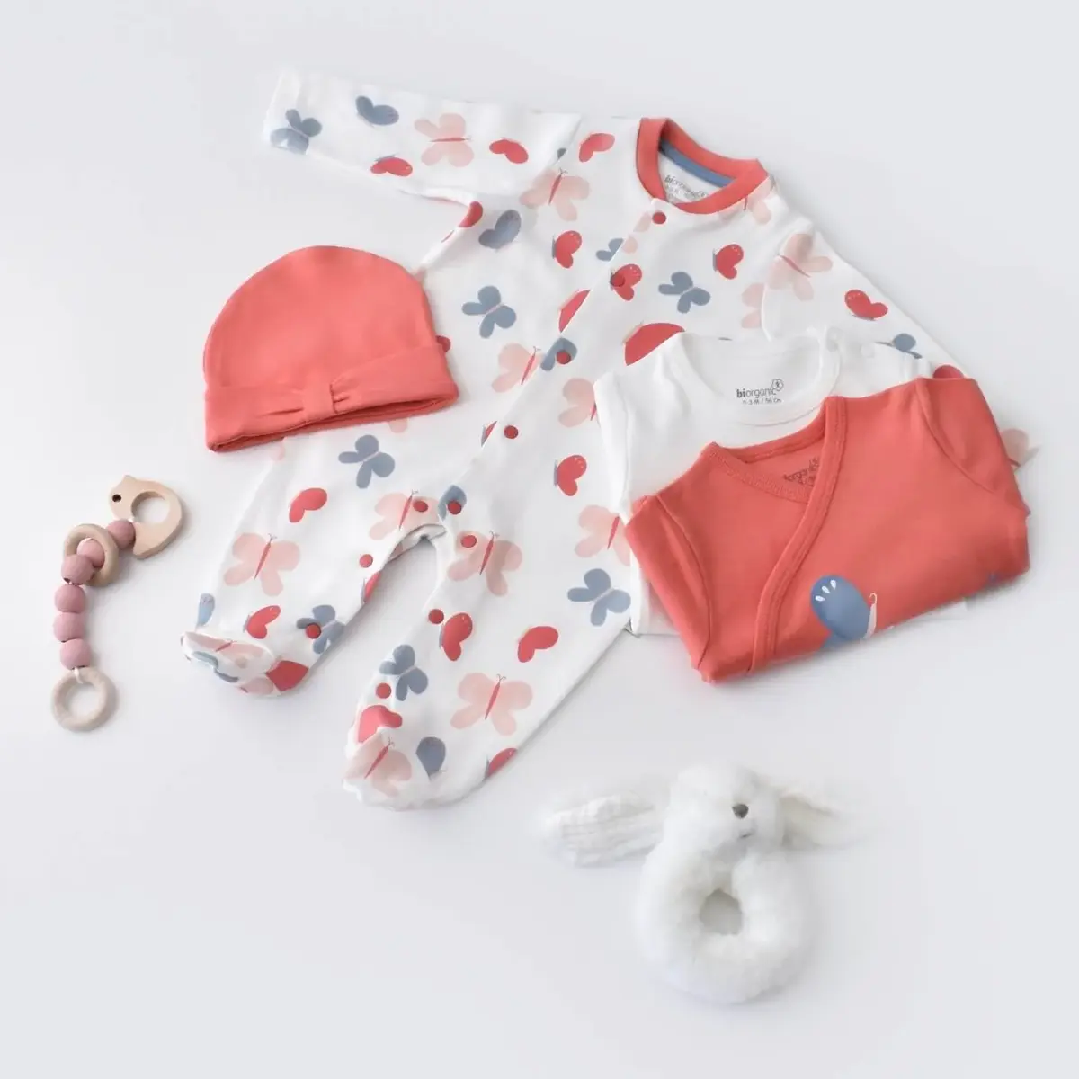 Bibaby Organik Hastane Çıkışı 10lu Wild Flowers Spring Blue