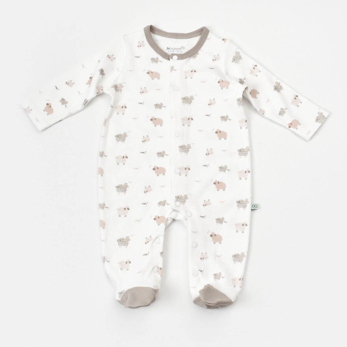 Bibaby Organik Tulum Takımı Tüllü Curly Sheep Bej