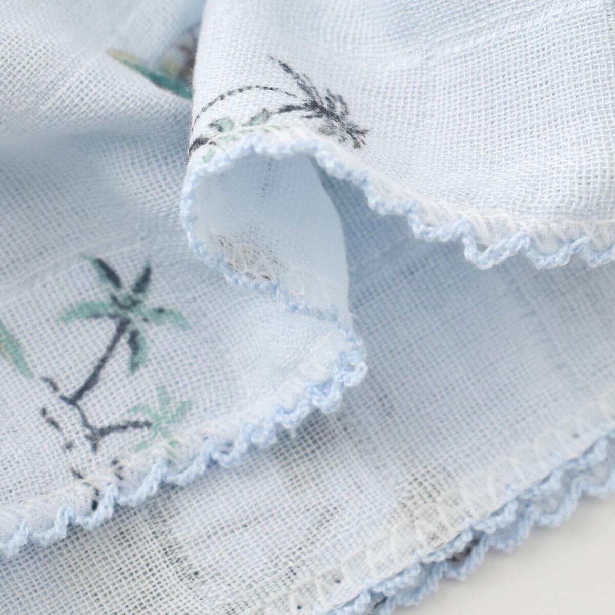 Bibaby Müslin Battaniye Palm Mavi