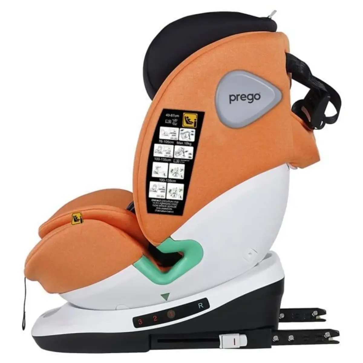 Prego Q9000 Cosmofıx I-Size Oto Koltuğu 0-36 Kg Turuncu