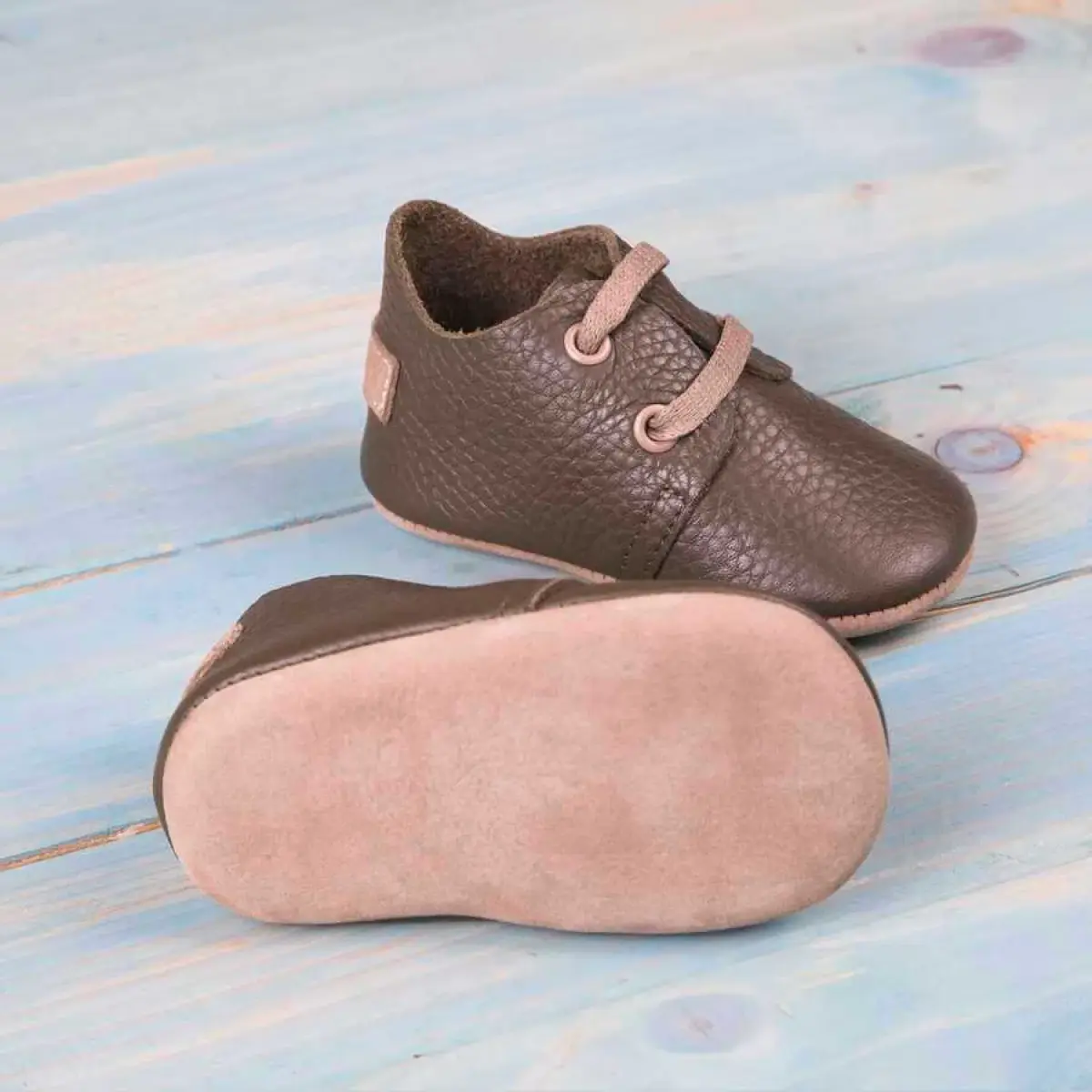 Ella Bonna Bebek Ayakkabısı Hakiki Deri Haki