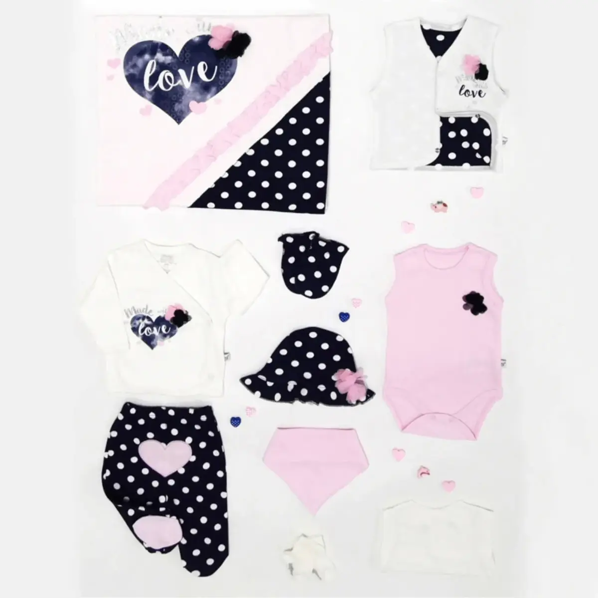 İmaj Bebe Hastane Çıkışı 10lu Yelekli Love Kız Pembe