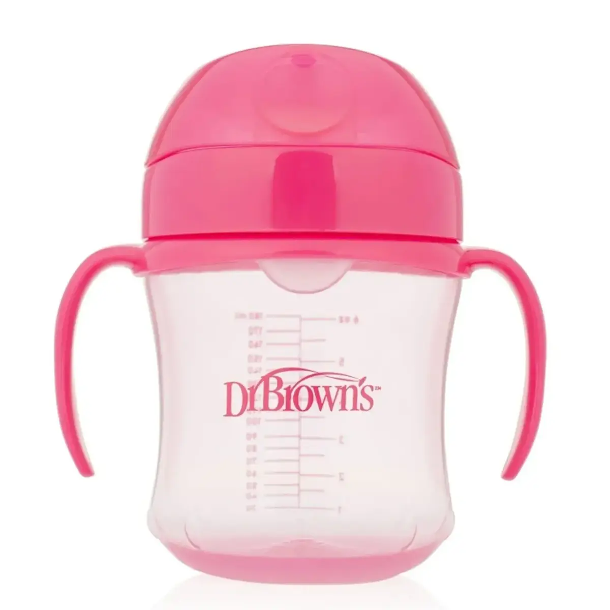 Dr Browns Alıştırma Bardağı Yumuşak Oluklu 180 ml 6+ Ay Pembe
