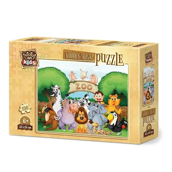 Art Kids Hayvanat Bahçesi'ne Hoşgeldiniz Ahşap Puzzle 100 Parça
