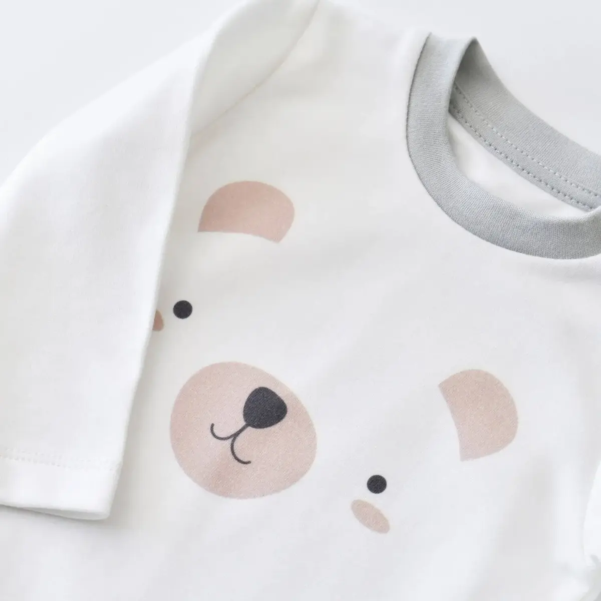 Bibaby Organik 3lü Takım Hug Me Bear Kar Melanj