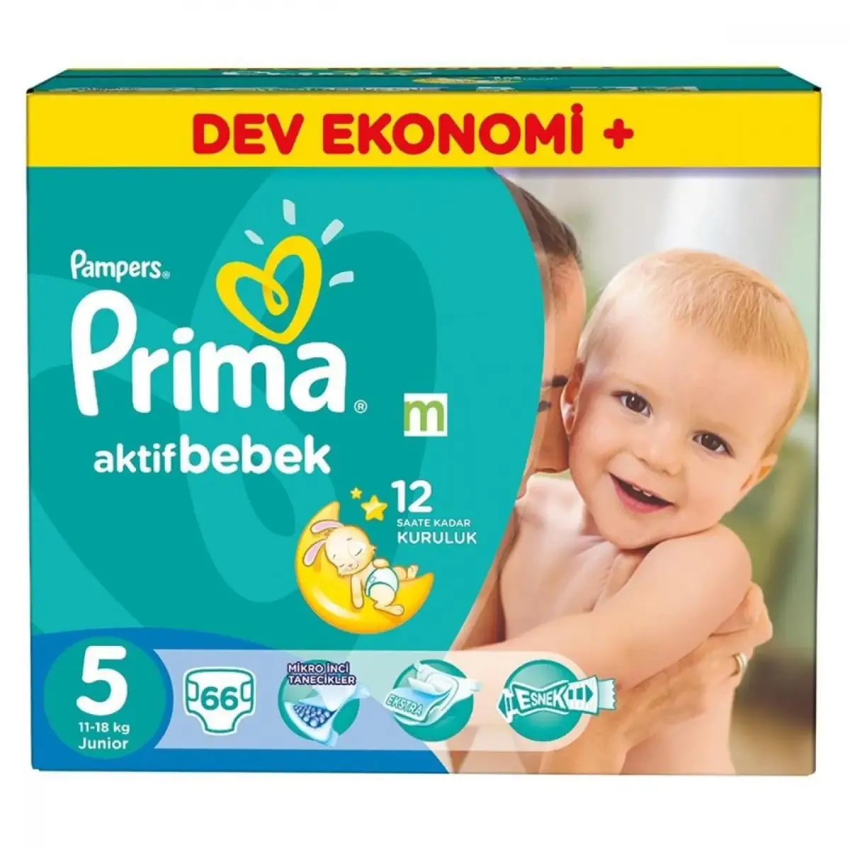Prima Bebek Bezi Aktif Bebek Junior 66lı Aylık Paket