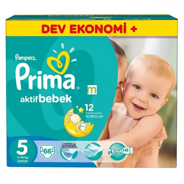 Prima Bebek Bezi Aktif Bebek Junior 66lı Aylık Paket