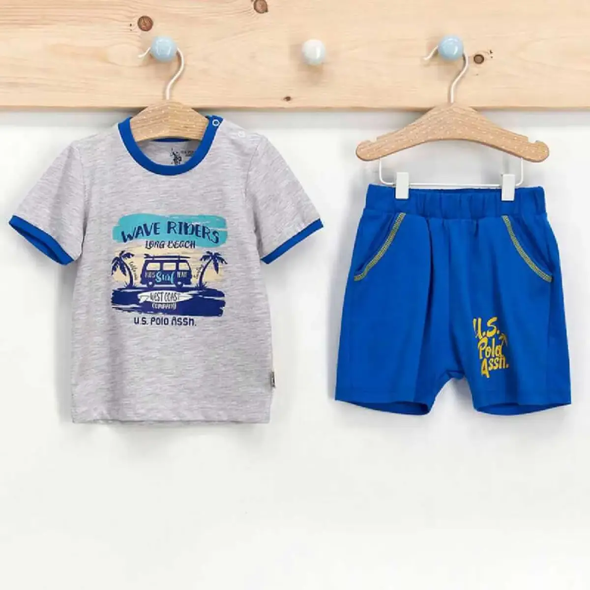 U.S. Polo 2li Takım T-Shirt Cobalt