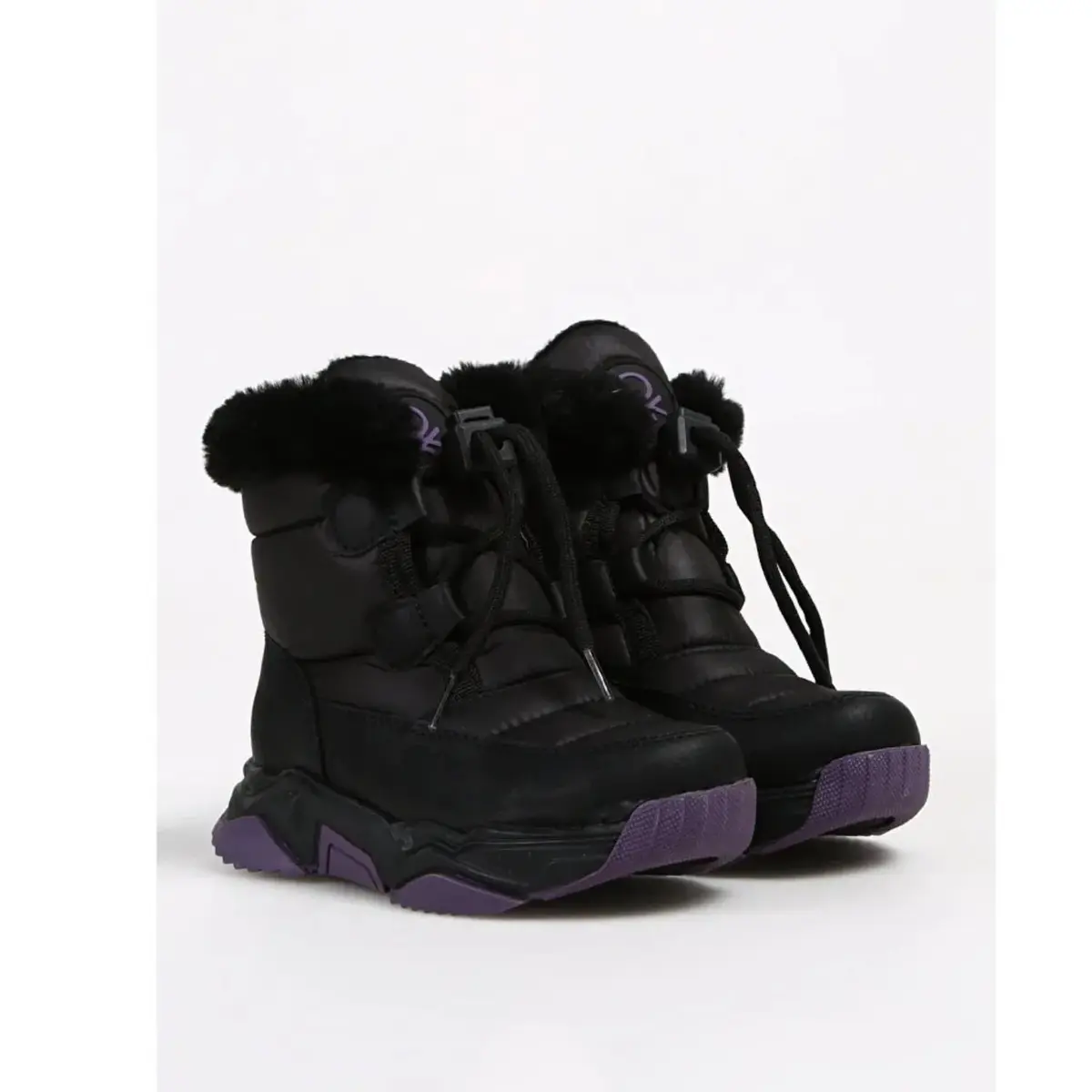Benetton Bot Siyah - Mor Benetton Bot Siyah - Mor