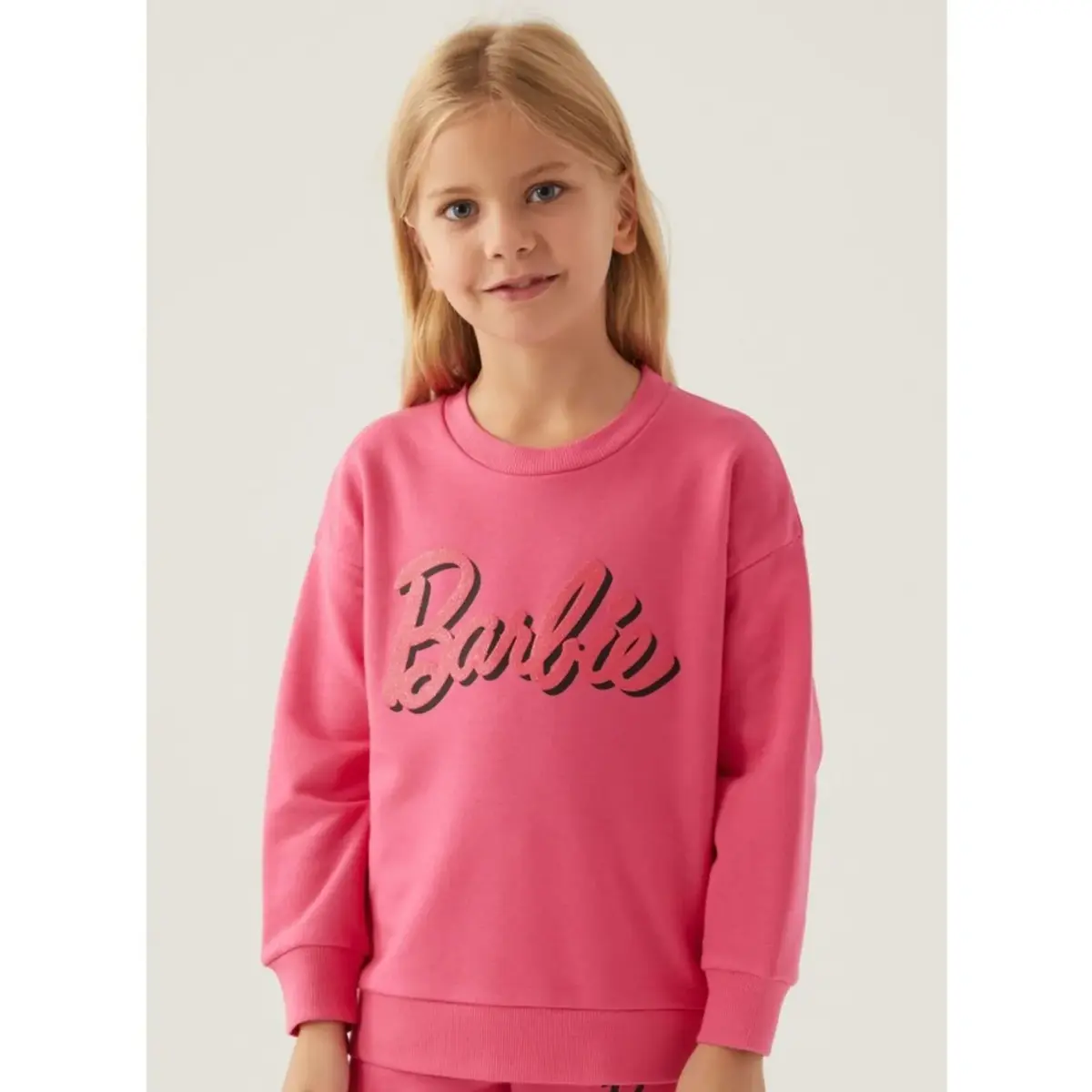 Barbie Sweatshirt Açık Fuşya