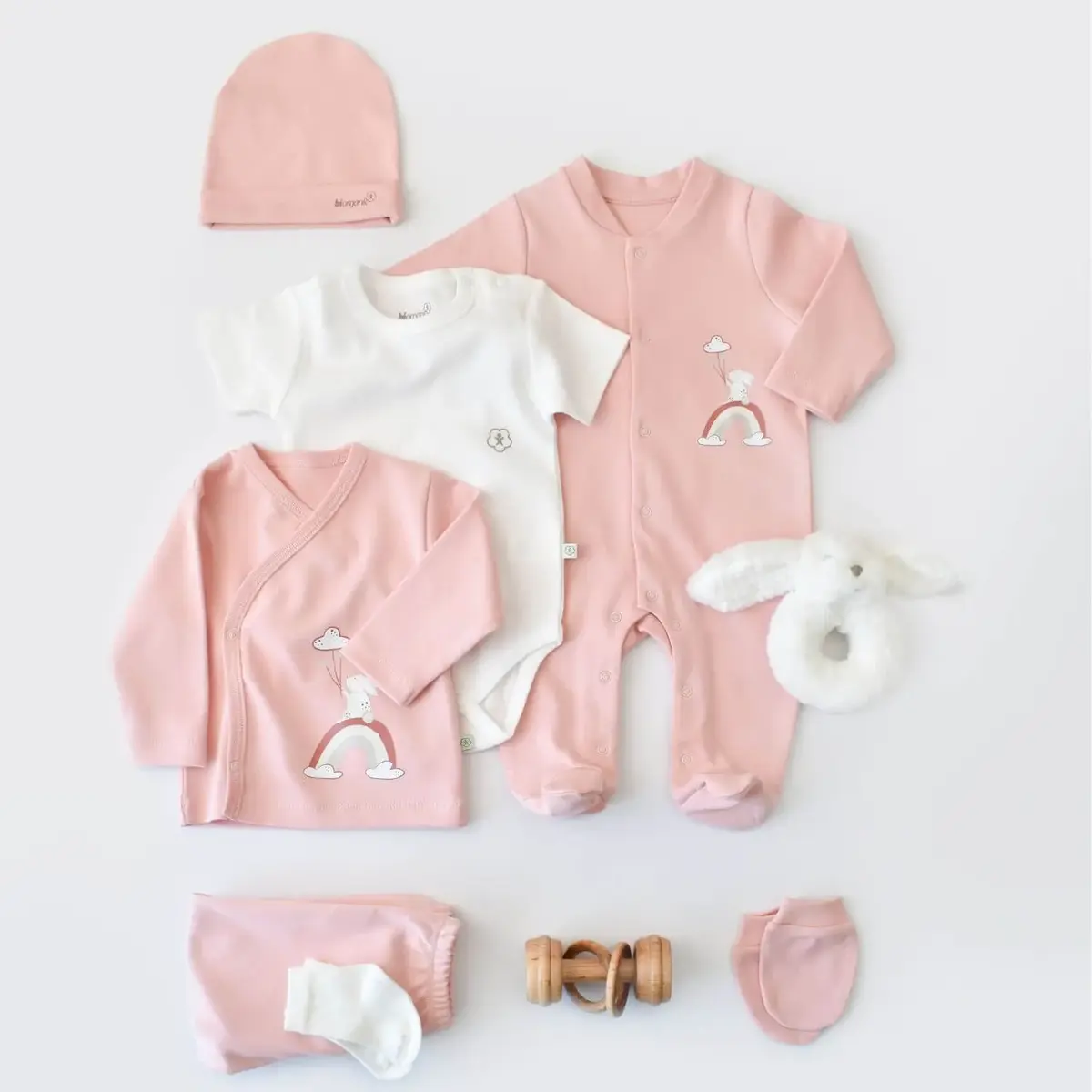 Bibaby Organik Hastane Çıkışı 10lu Live Color Rabbit Somon