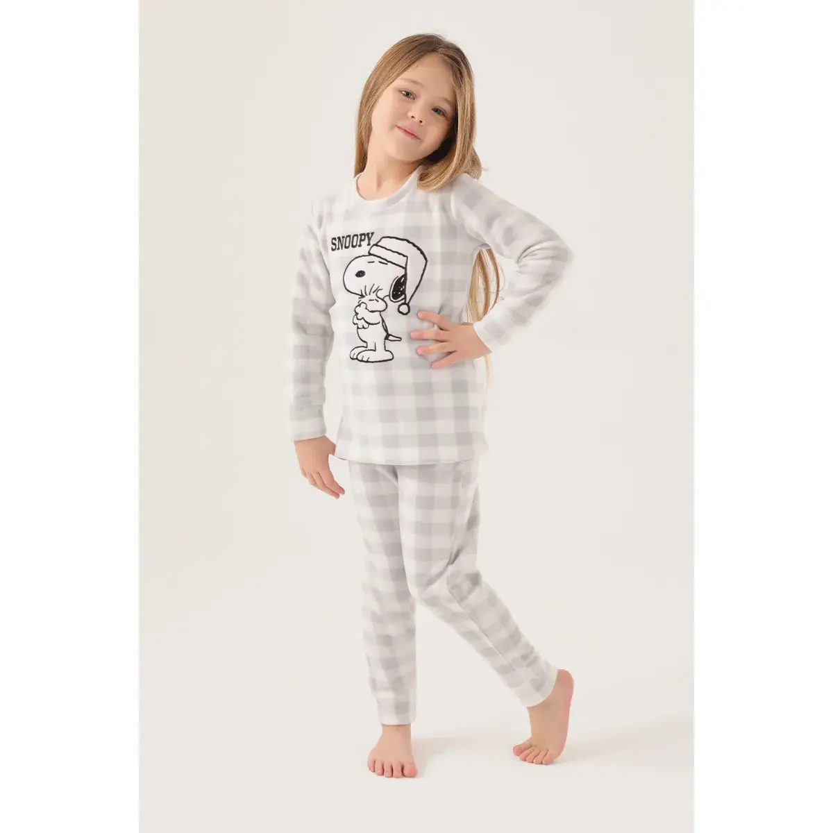 Snoopy Pijama Takımı Gri
