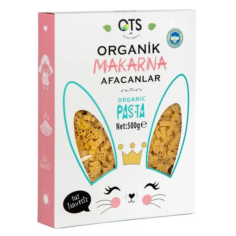 OTS Organik Sade Makarna Afacanlar 500 Gr