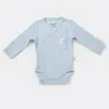 Bibaby Organik Body Kruvaze Eldivenli Soft Modal Mavi