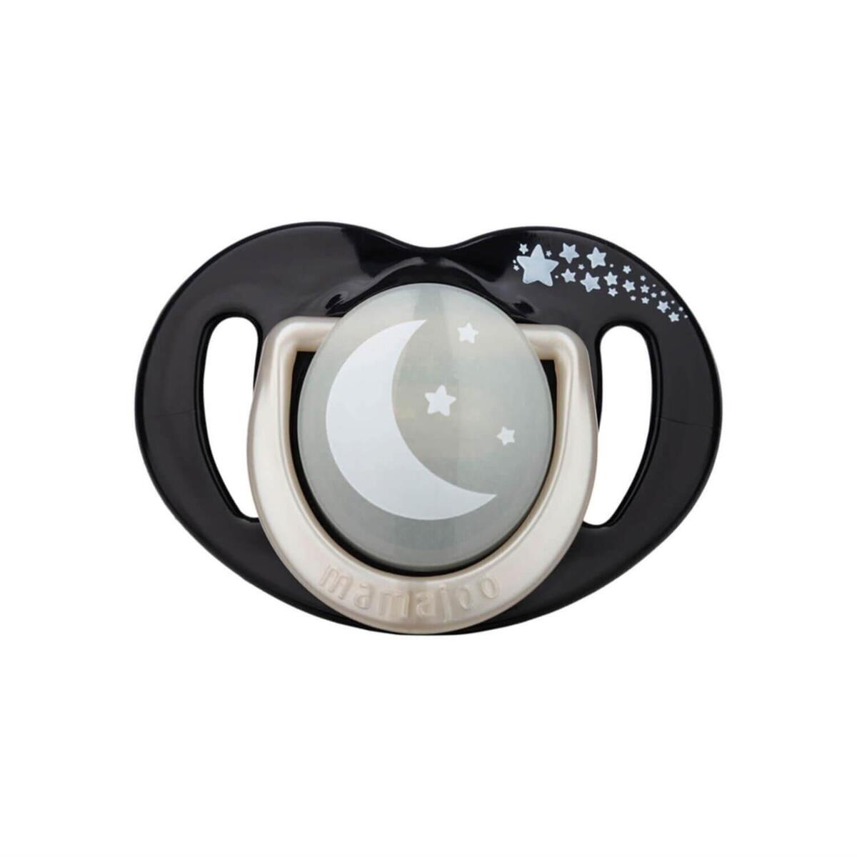Mamajoo Silikon Emzik 2li Gece ve Gündüz & Sterilizasyon Saklama Kutusu 6+ Ay Black Pearl