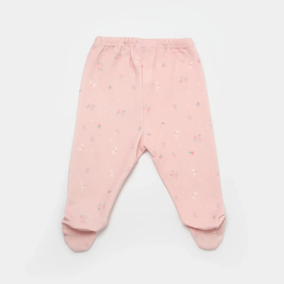 Bibaby Organik Pantolon Patikli Always Happy Gül Kurusu - Mint