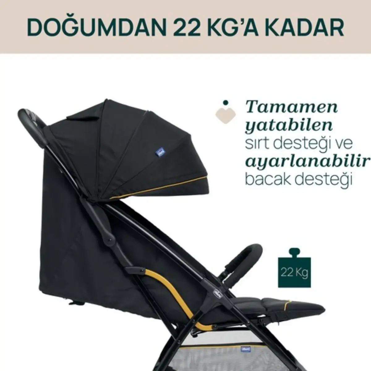 Chicco Glee Kabin Bebek Arabası Uneven Black