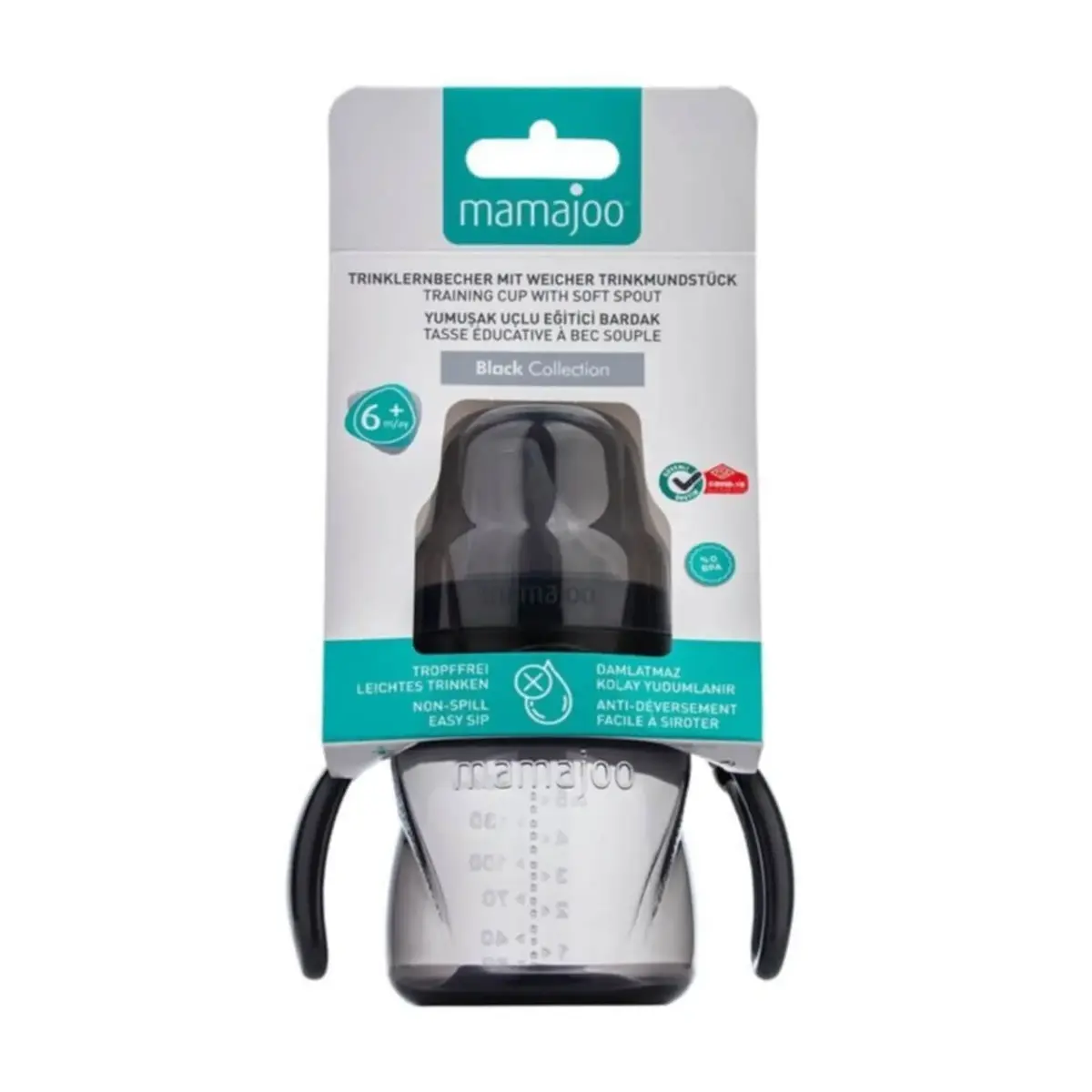 Mamajoo Kulplu Eğitici Bardak 160 ml Black