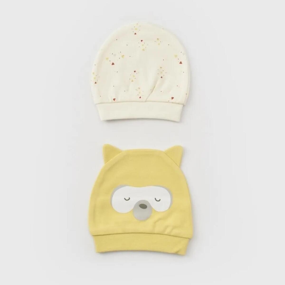 Bibaby Organik Şapka 2li Baby Racoon Lemon Gross Vanilla Ice