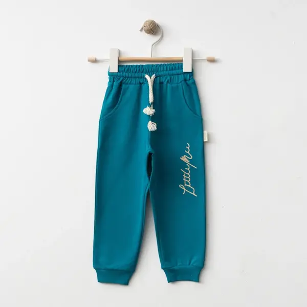 Bebolly Eşofman Altı Littlimu Baskılı Turkuaz