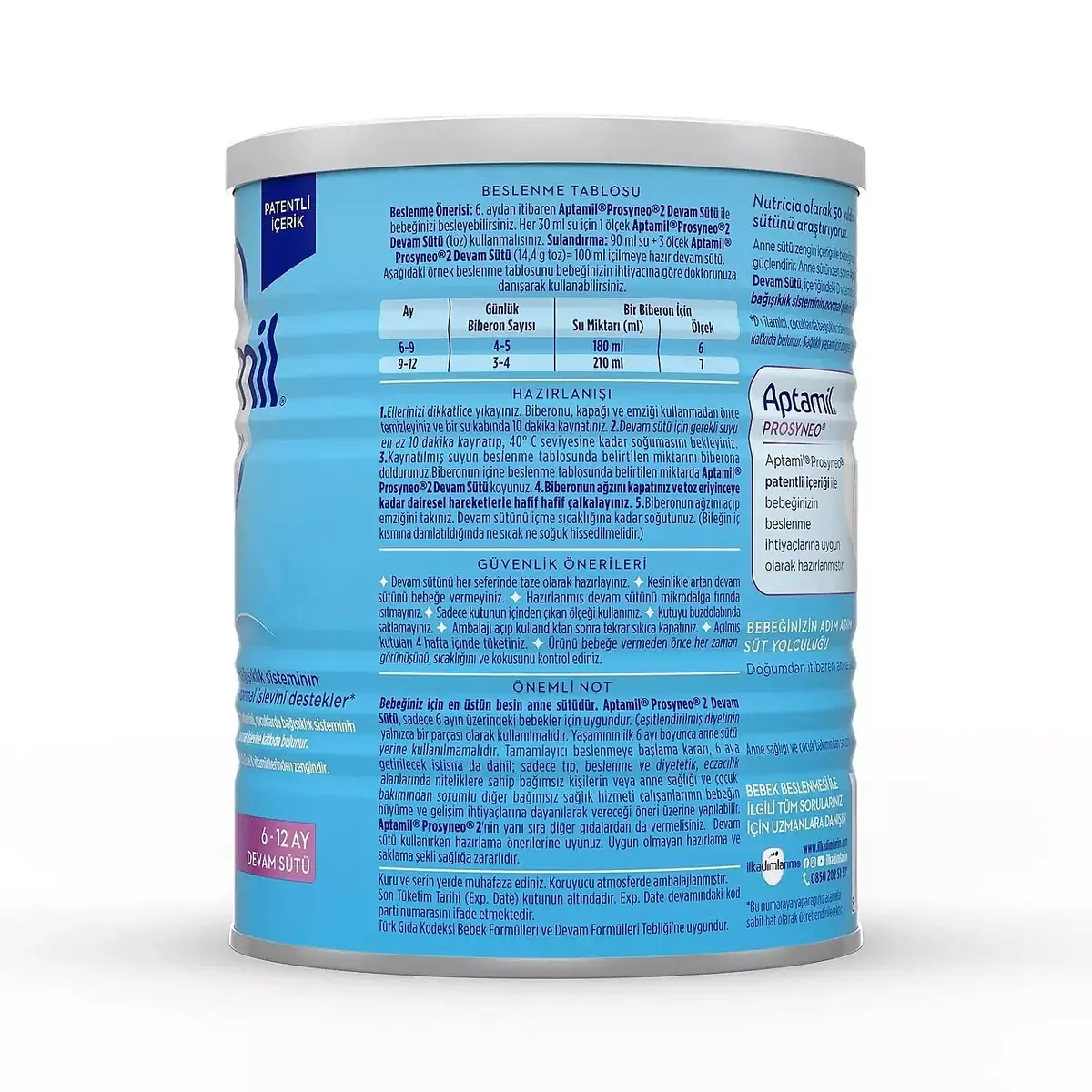 Aptamil Prosyneo 2 Devam Sütü 800 gr 6-12 Ay