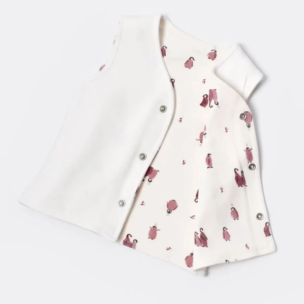 Bibaby Organik Yelek Penye Little Love Rose Dry