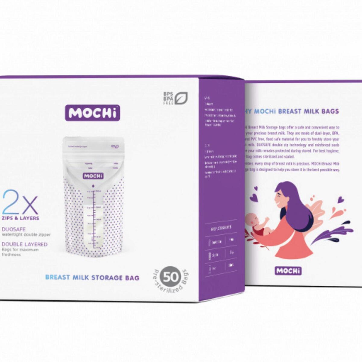 Mochi Anne Sütü Saklama Poşeti 200 ml 50li x 3 Adet