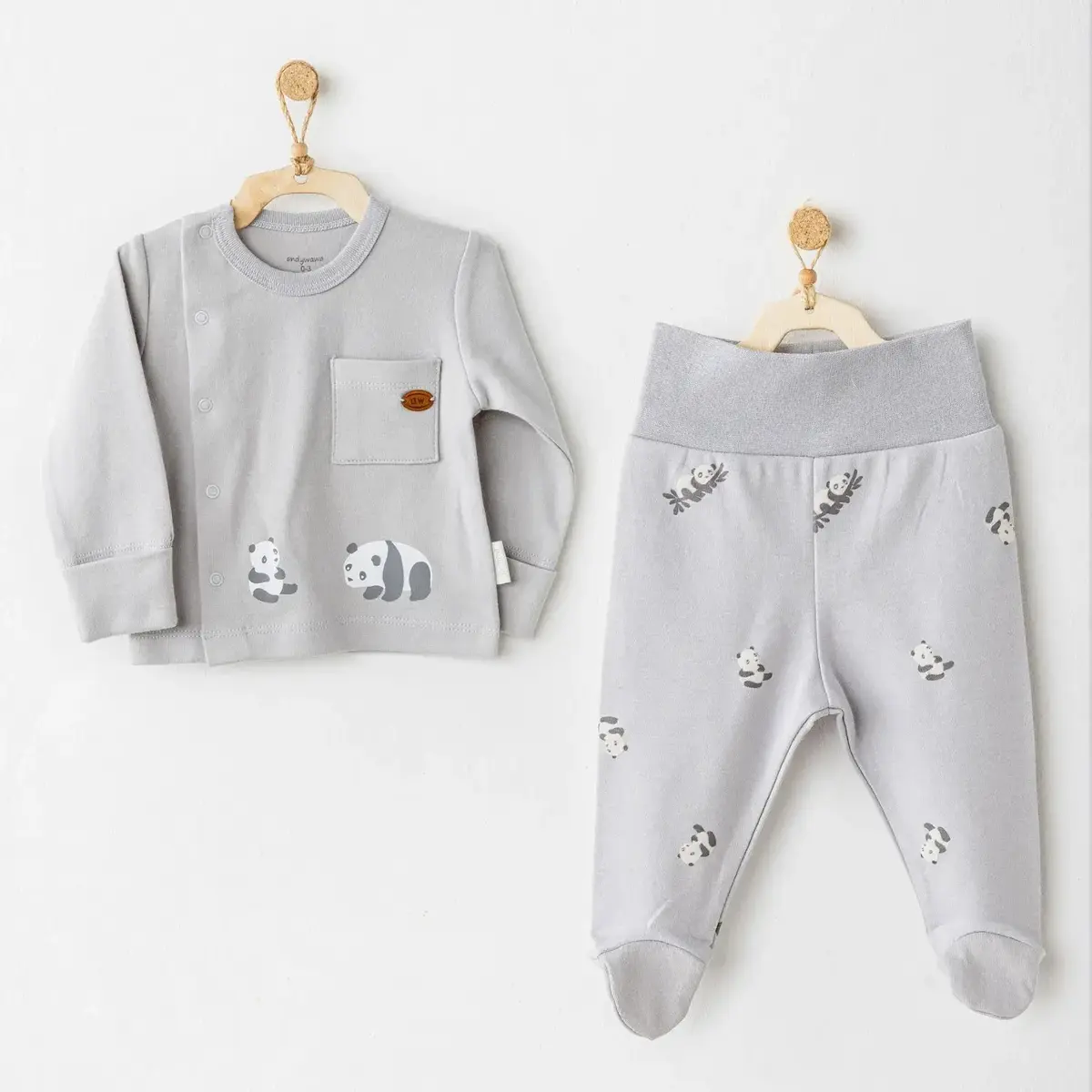 Andy Wawa Zıbın Takımı 2li Keep Smiling Gri