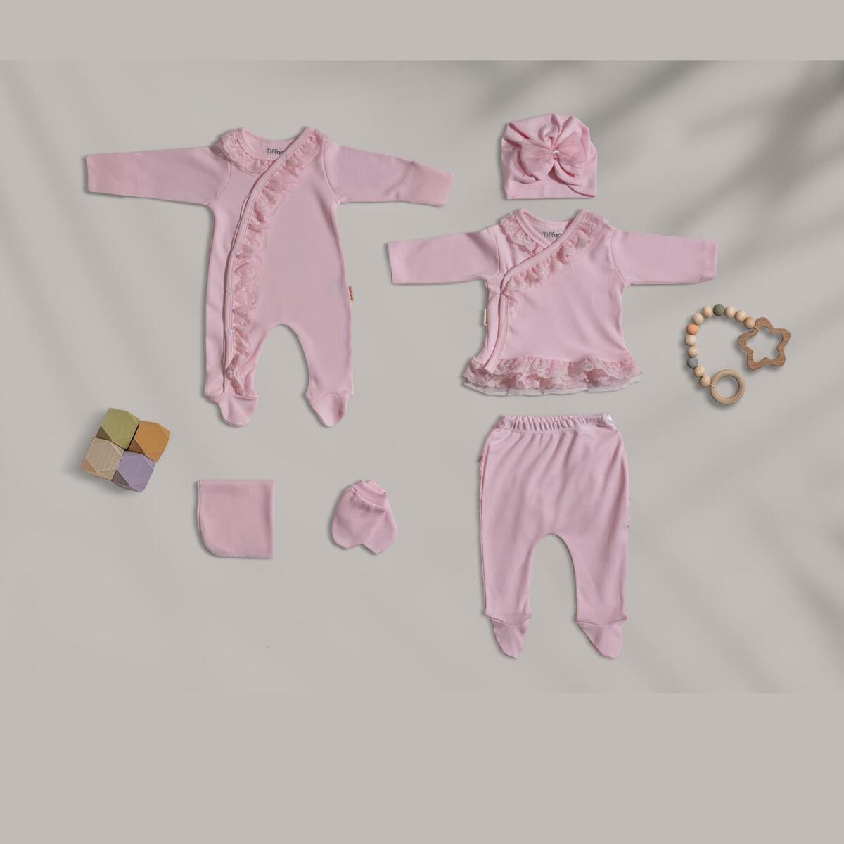 Tiffany Hastane Çıkışı 10lu Güpürlü Basic Theme Pembe