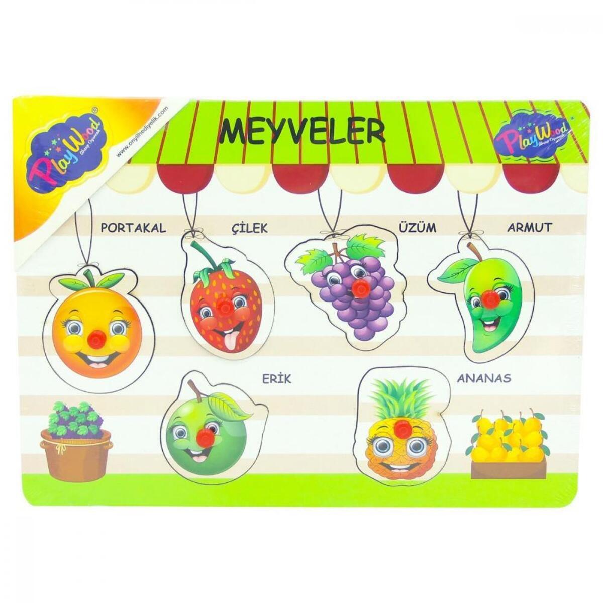 Playwood Ahşap Tutmalı Sebzeler Meyveler