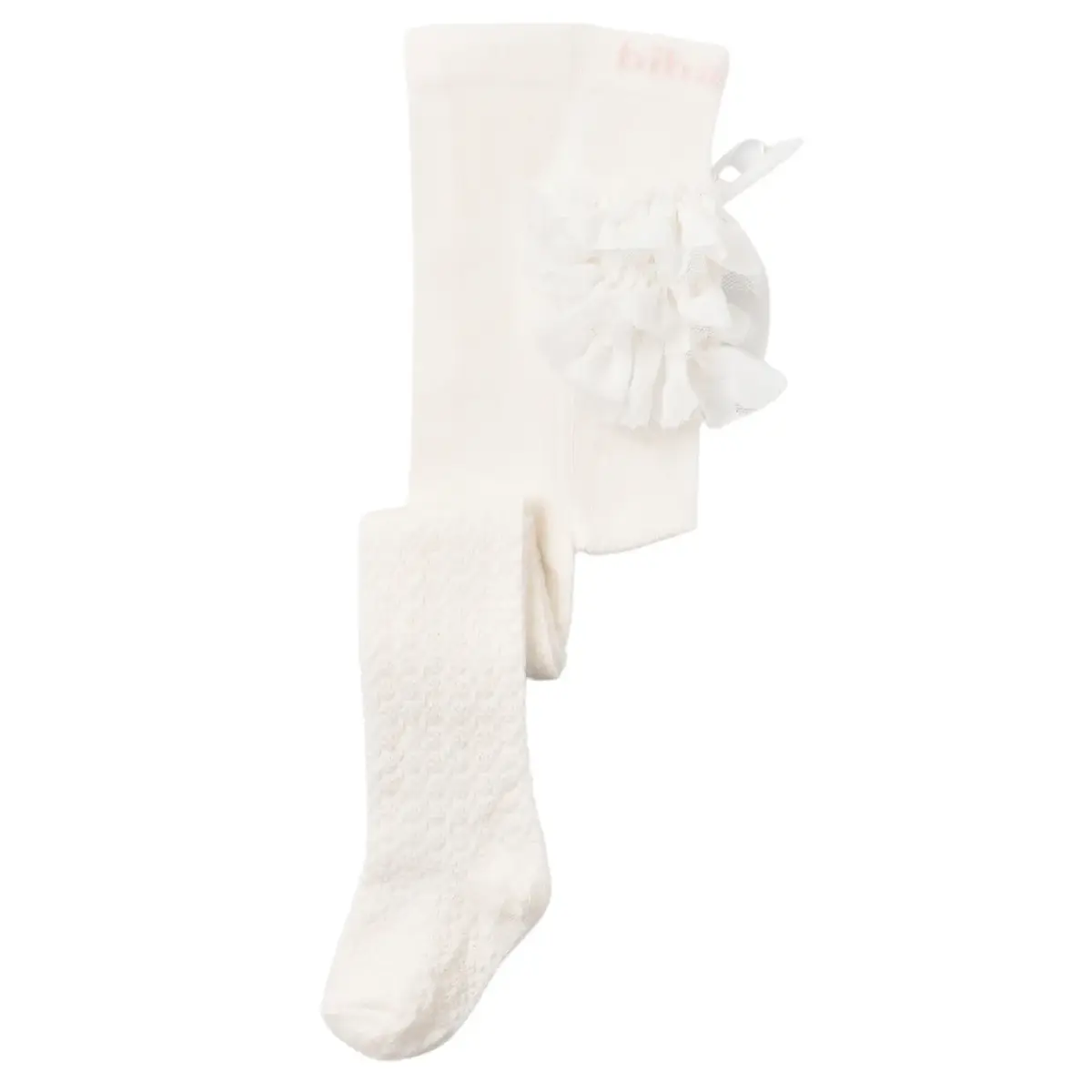 Bibaby Organik Çorap Külotlu Jakarlı Dantelli Ekru Bibaby Organik Çorap Külotlu Jakarlı Dantelli Ekru