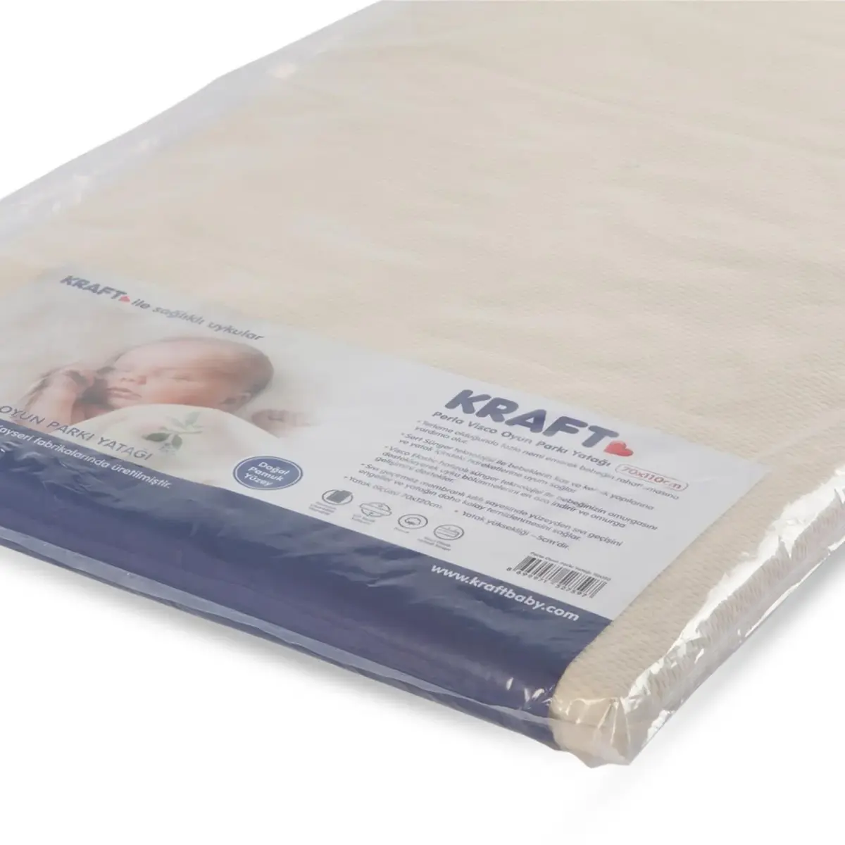 Kraft Perla Visko Oyun Parkı Yatağı 70x110 cm Kraft Perla Visko Oyun Parkı Yatağı 70x110 cm