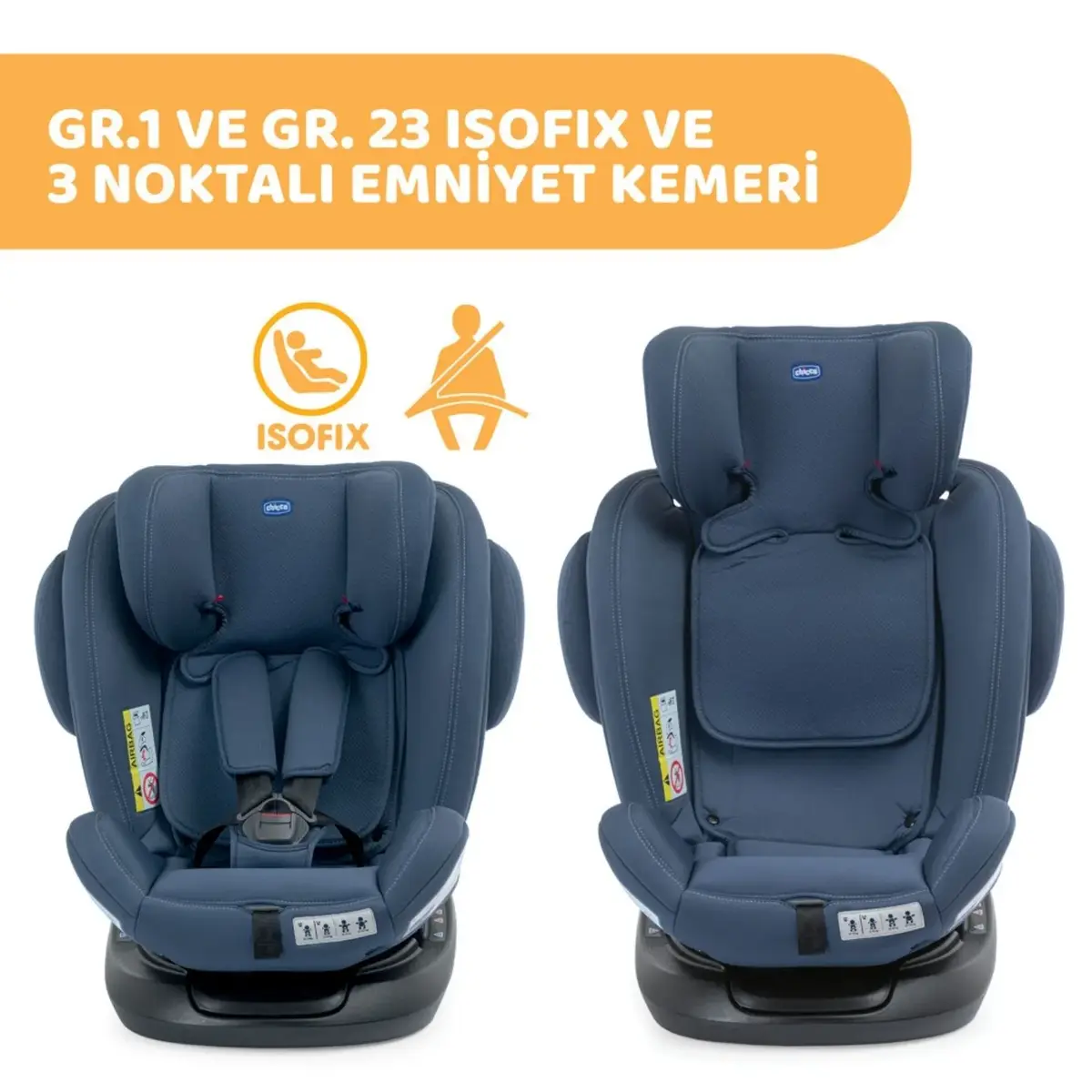 Chicco Unico Plus Baby Oto Koltuğu 0-36 Kg India Ink
