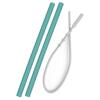 OiOi Temizleme Fırçalı Silikon Pipet 2li 6+ Ay Aqua Green