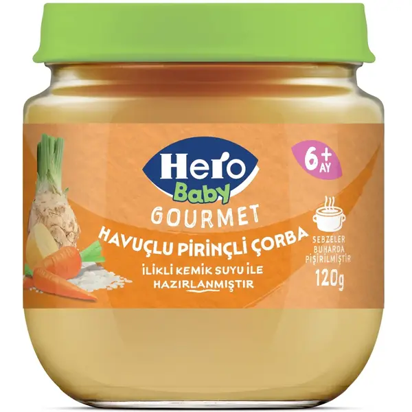 Hero Baby Gourmet Havuçlu Pirinçli Kavanoz Maması 120 Gr
