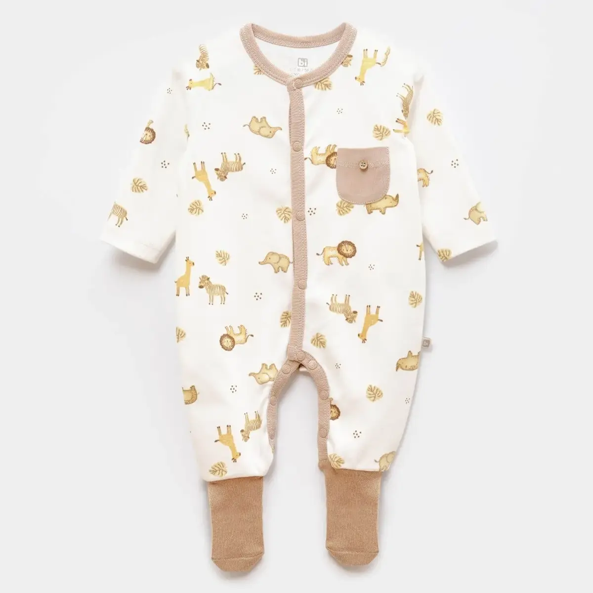 Bibaby Tulum Çoraptolon Animals Kingdom Ekru - Bej